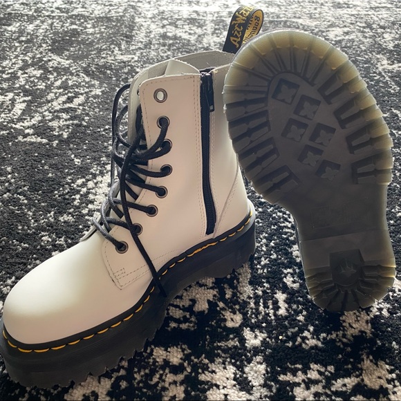 White Leather Lace up Platform Dr. Martens (never been worn!!) - Picture 5 of 8